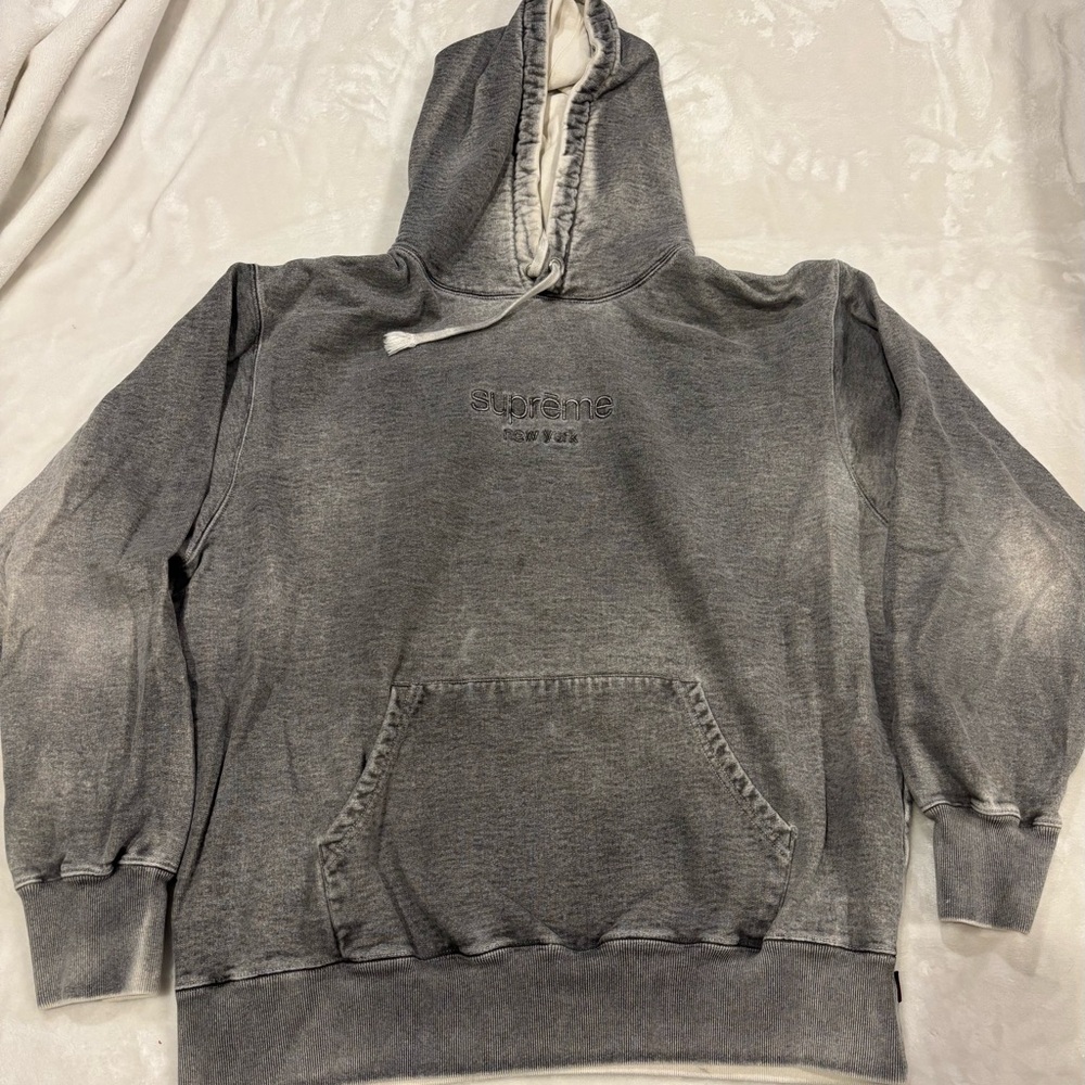 Supreme Gray Hoodie Medium